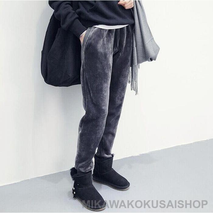  reverse side nappy pants jogger pants lady's bottoms velour winter autumn autumn winter with pocket pocket warm protection against cold warm casual 