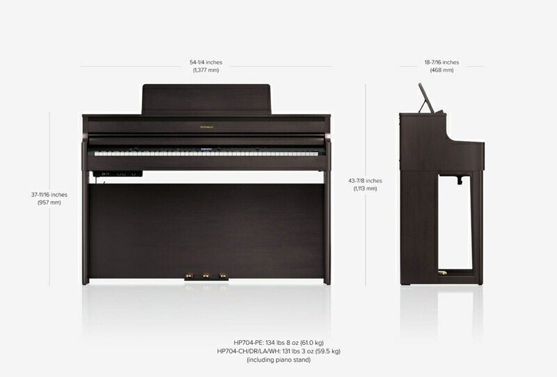 Roland HP704-LAS [ фортепьяно коврик комплект ] Roland электронное пианино свет дуб style [ наушники высота низкий стул приложен ][ рассылка установка бесплатный ( Okinawa * отдаленный остров поставка товара не возможно )]