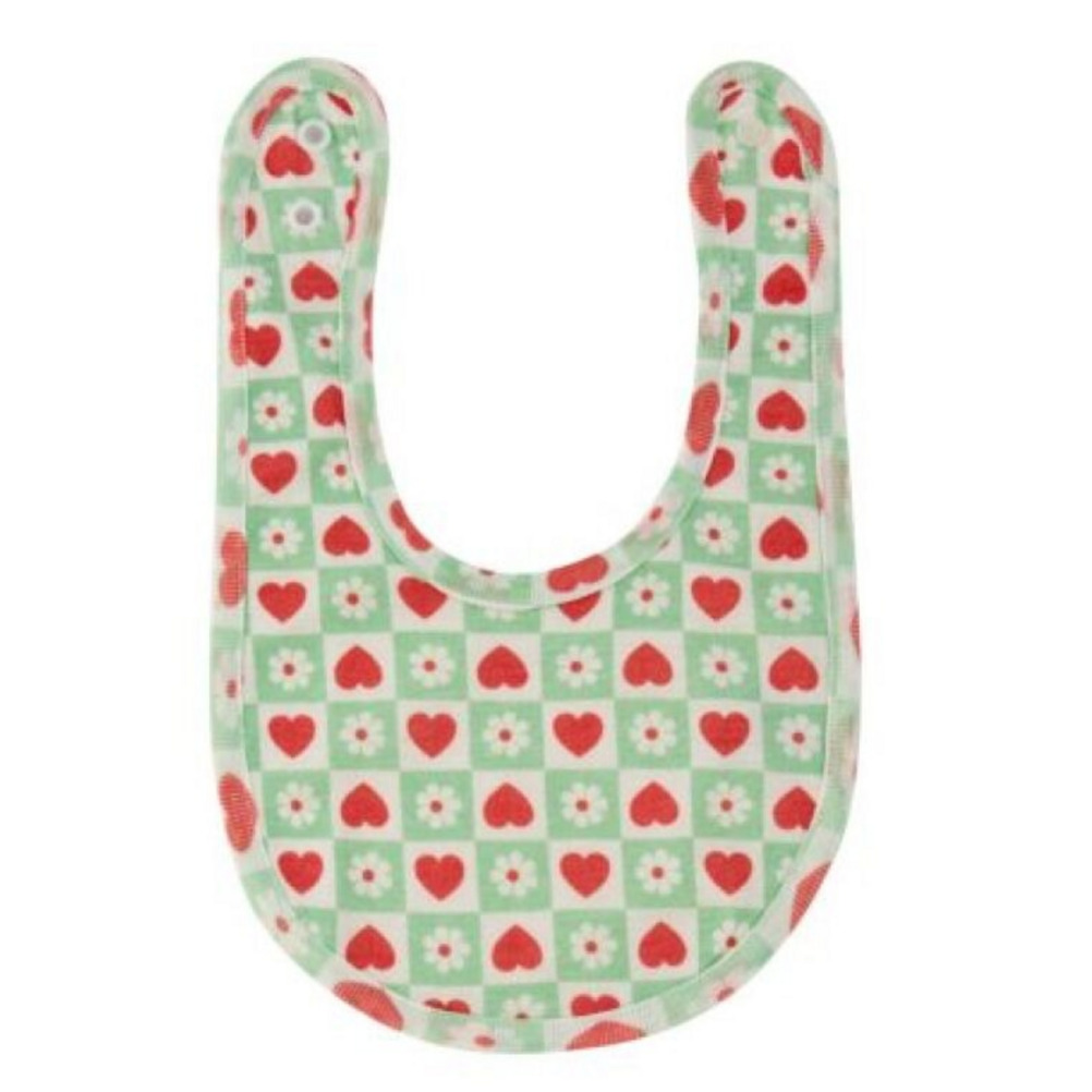  baby смешанные товары * bib " Ocean &amp; ground " нагрудник Heart&Flower светло-зеленый (LG)