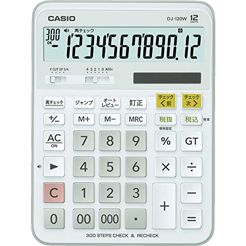 CASIO( Casio ) стандартный калькулятор счет проверка осмотр . стол модель 12 колонка DJ-120W-N