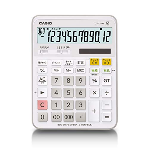 CASIO( Casio ) стандартный калькулятор счет проверка осмотр . стол модель 12 колонка DJ-120W-N