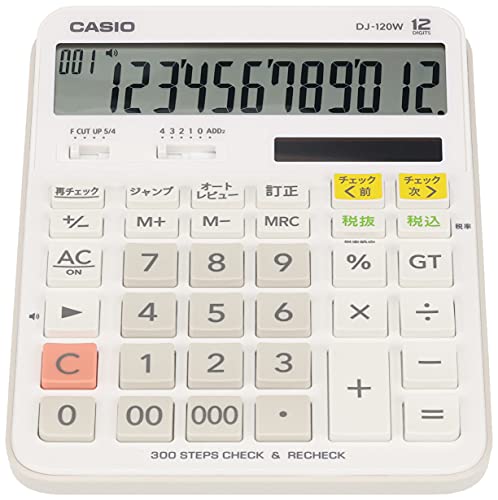 CASIO( Casio ) стандартный калькулятор счет проверка осмотр . стол модель 12 колонка DJ-120W-N