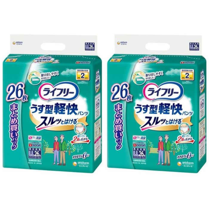 ユニチャーム ライフリー うす型軽快パンツ LL 300ml 26枚 × 2袋の商品画像