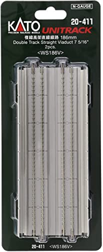 カトー KATO 複線高架直線線路 186mm（2本入） 20-411 Nゲージ用レール