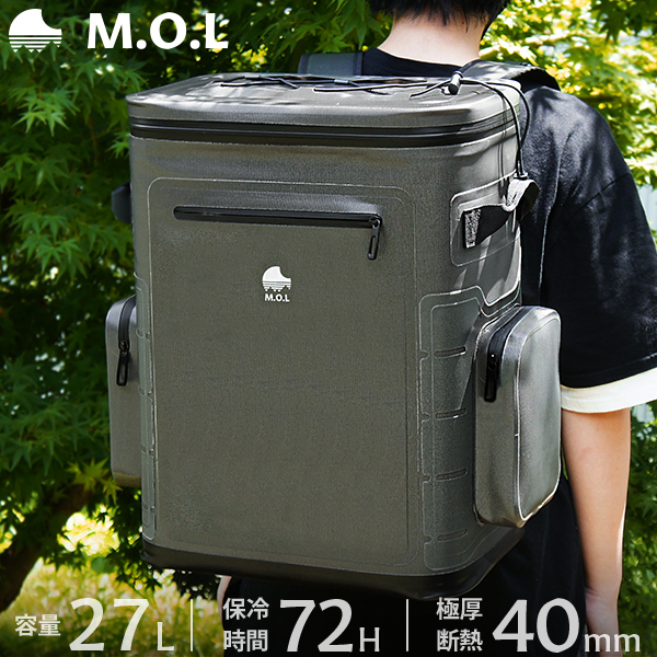 M.O.L 完全防水型ソフトクーラーバッグ XL 27L リュック型 MOL M.O.L 完全防水型ソフトクーラーバッグ XL 27L リュック型 MOL