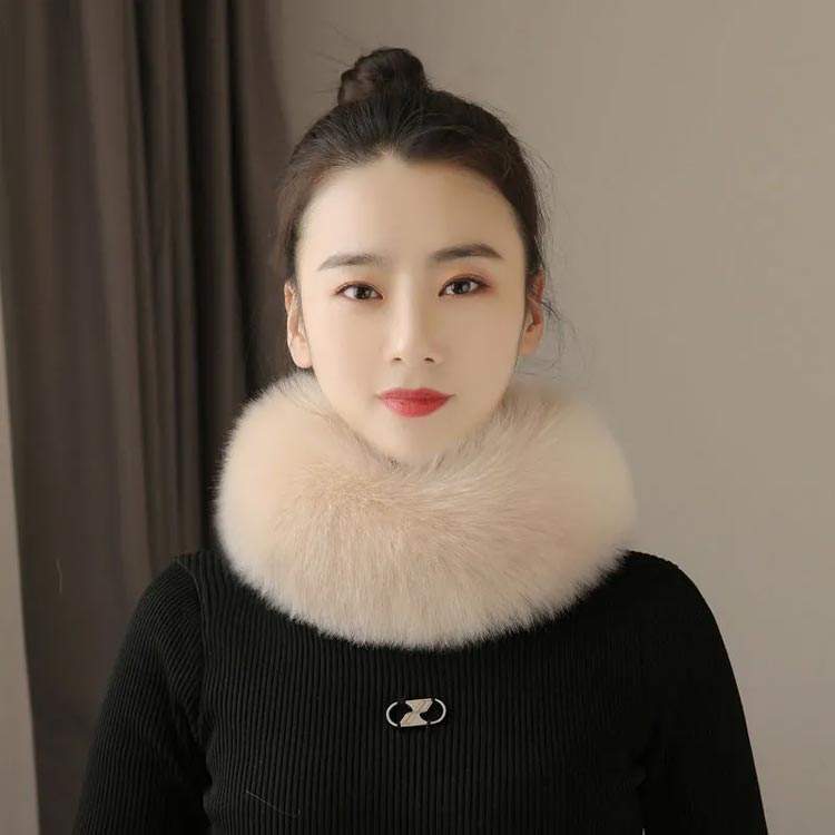  fur neck warmer tippet lady's attaching collar muffler snood fake fur fox fur style winter autumn winter fur windshield cold . manner warm 