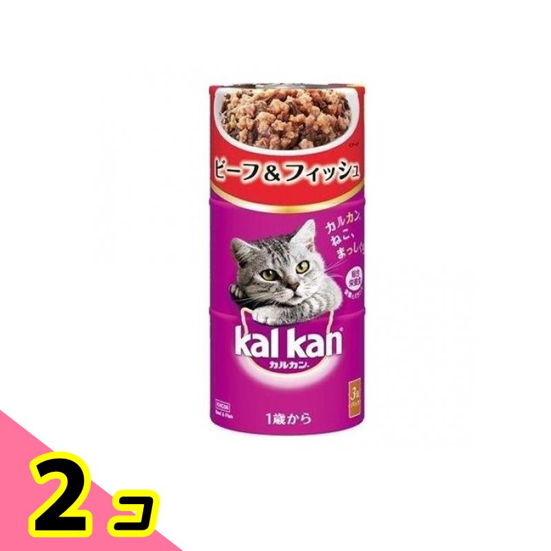 MARS（ペット用品、食品） カルカン 缶 ビーフ＆フィッシュ（160g×3缶パック）×2セット カルカン 猫缶、ウエットフードの商品画像