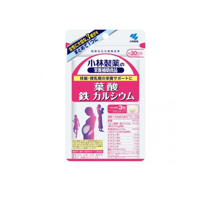  supplement woman Kobayashi made medicine. nutrition assistance food folic acid iron calcium 90 bead approximately 30 day minute (1 piece )
