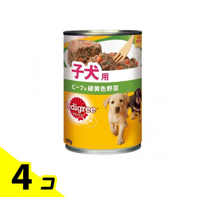MARS（ペット用品、食品） ペディグリー 子犬用 ビーフ＆緑黄色野菜 400g×4個 ペディグリー ドッグフード ウエットフードの商品画像