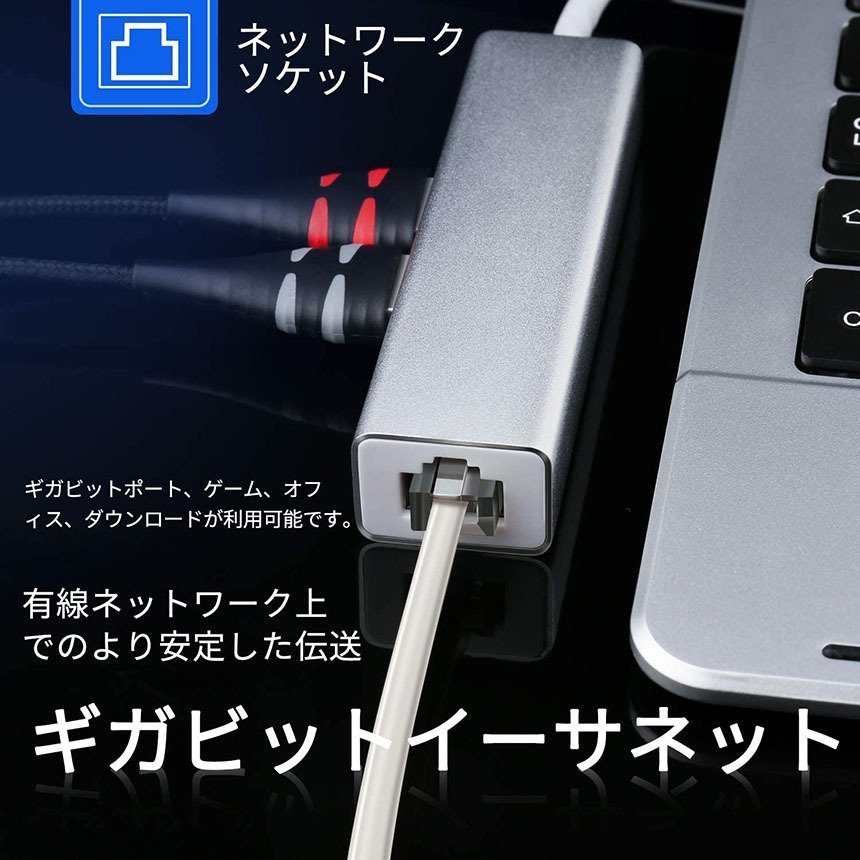 Type c LAN cable conversion adaptor usb c hub usb type c lan conversion LAN USB3.0×3 port usb type c free shipping 