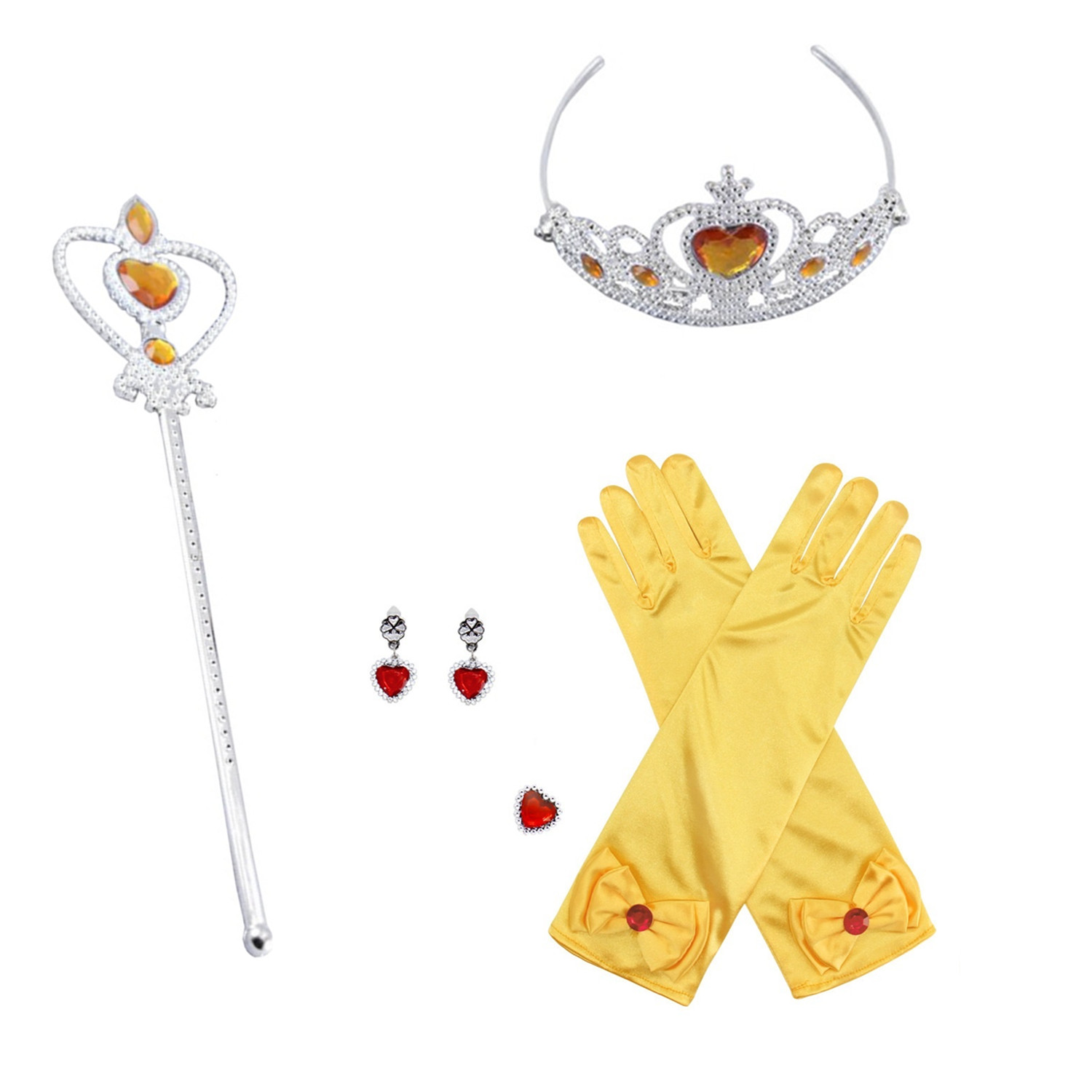  детский аксессуары роскошный 5 позиций комплект украшать подарок перчатки Tiara палка кольцо серьги Halloween Рождество день рождения 