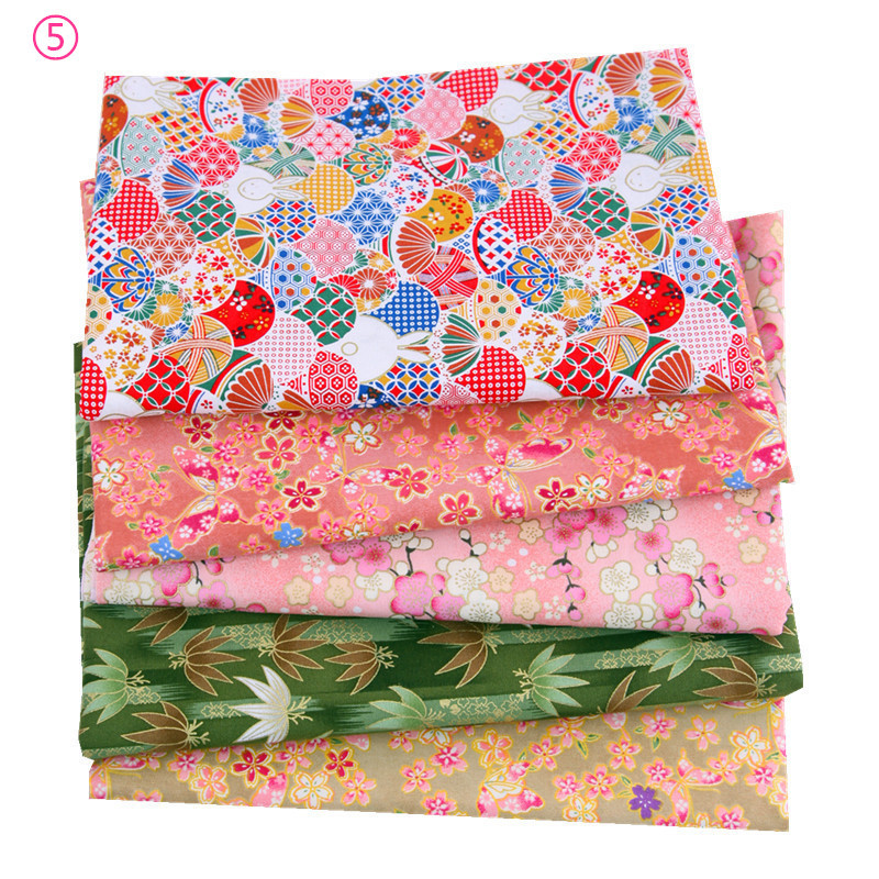  Japanese style cut Cross 5 pieces set peace pattern cloth DIY cloth is gire print pretty handicrafts handmade hand made pouch mask back small articles work cotton 100% 25×25cm