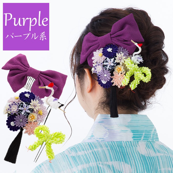 MisshKissh（ミッシュキッシュ） 髪飾り つまみ細工 大正リボン コーム