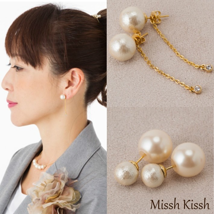 MisshKissh ネックレス ピアス パール フォーマル 結婚式 卒業式 MisshKissh ネックレス ピアス パール フォーマル 結婚式 卒業式