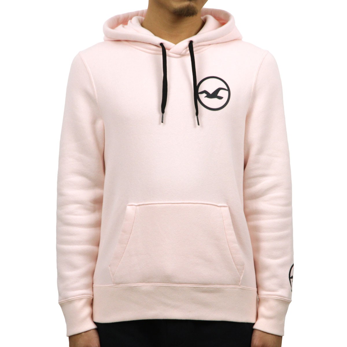 print logo graphic hoodie hollister