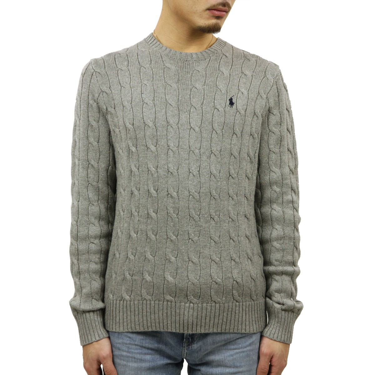 ポロ ラルフローレン セーター メンズ 正規品 Polo Ralph Lauren ケーブルニット クルーネックセーター Cable Knit Cotton Sweater インポートセレクトショップ Mixon 通販 Yahoo ショッピング