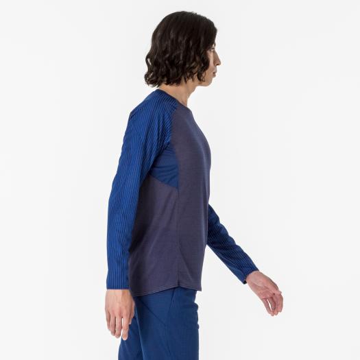  Mizuno официальный dry обвес поток лёд футболка длинный рукав мужской Estate голубой 