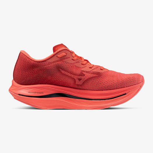  Mizuno official ue- yellowtail beli on flash 2 running unisex red × black running shoes marathon shoes 