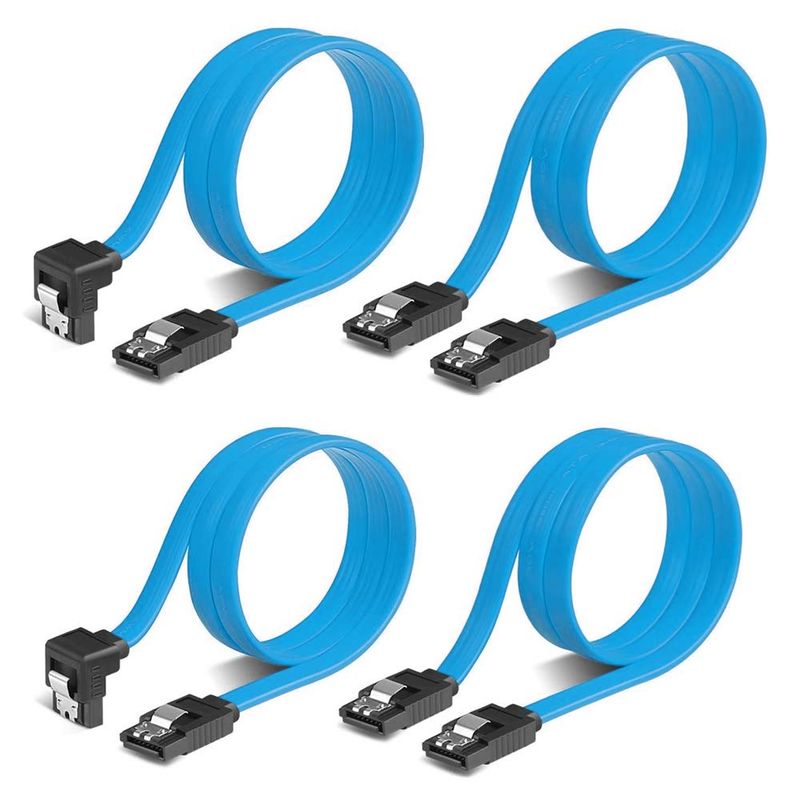 SATA 3 cable serial cable 4 pcs set ( strut type + under L type ) serial ATA3 cable coming out .. prevention hard disk / optics gong 
