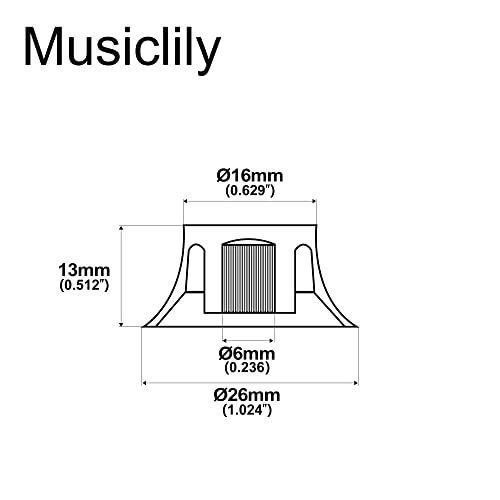 Musiclily 6mm мм стандарт верх шляпа ручка LP Epiphone Lespaul электрогитара для, Gold (4 штук )
