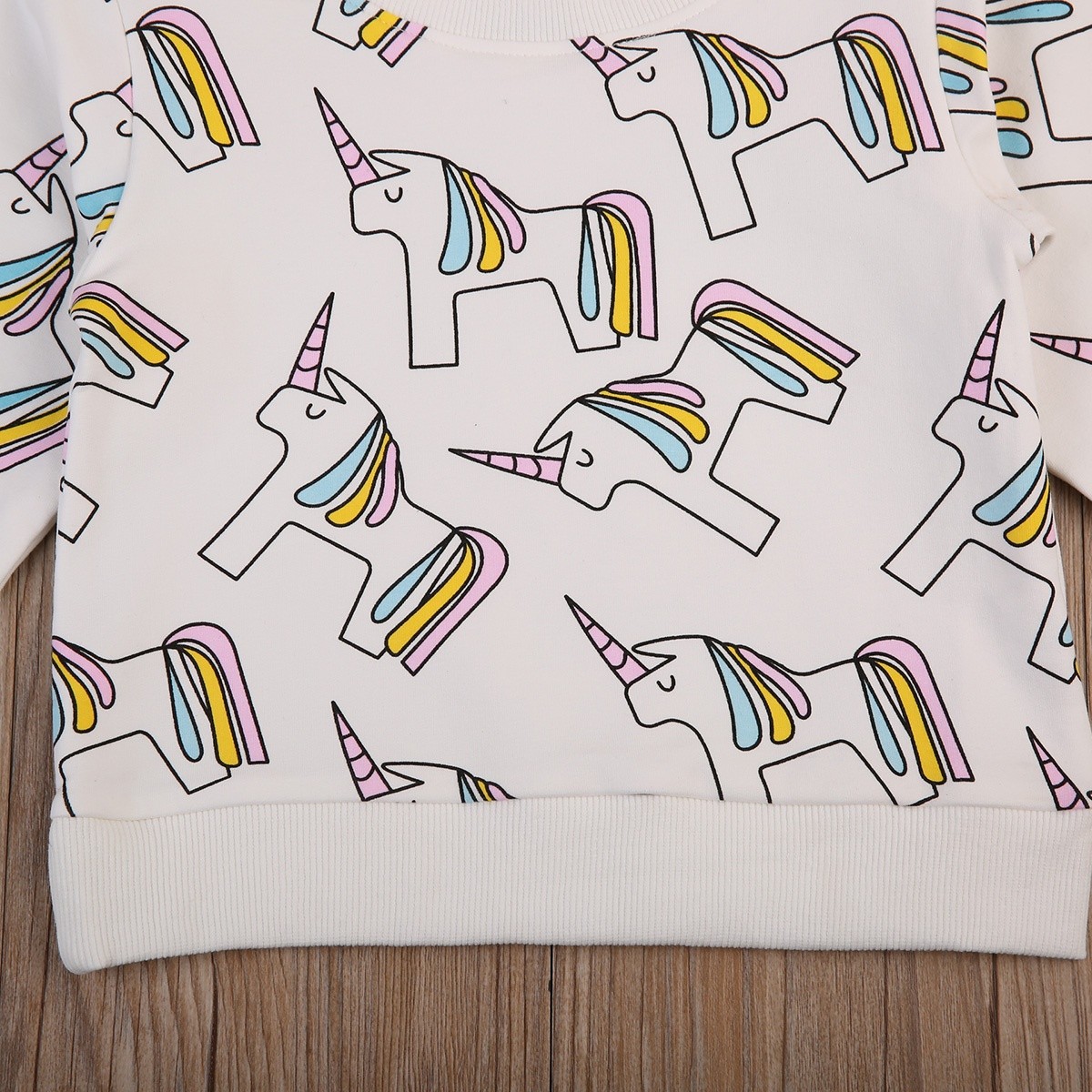  Unicorn тренировочные топы *90 размер * детская одежда Pegasus младенец одежда девочка футболка длинный рукав 