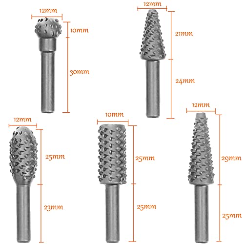GOOMAND rotary file for carpenter carbide rotation file drill bit taking .kata sculpture grinding for 5 piece / set 