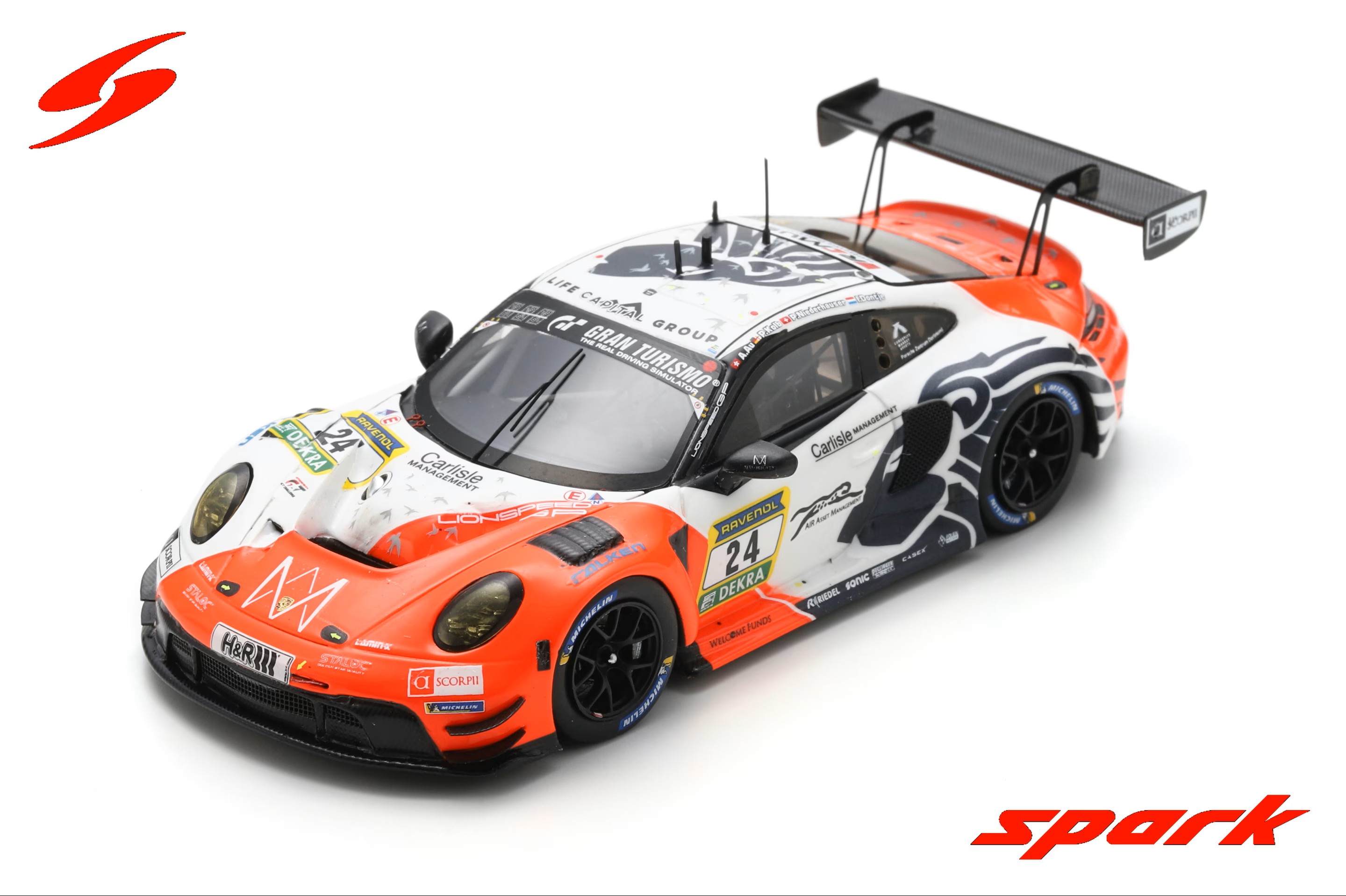 スパークモデル Porsche 911 GT3 R （992） No.24 Lionspeed GP 9th