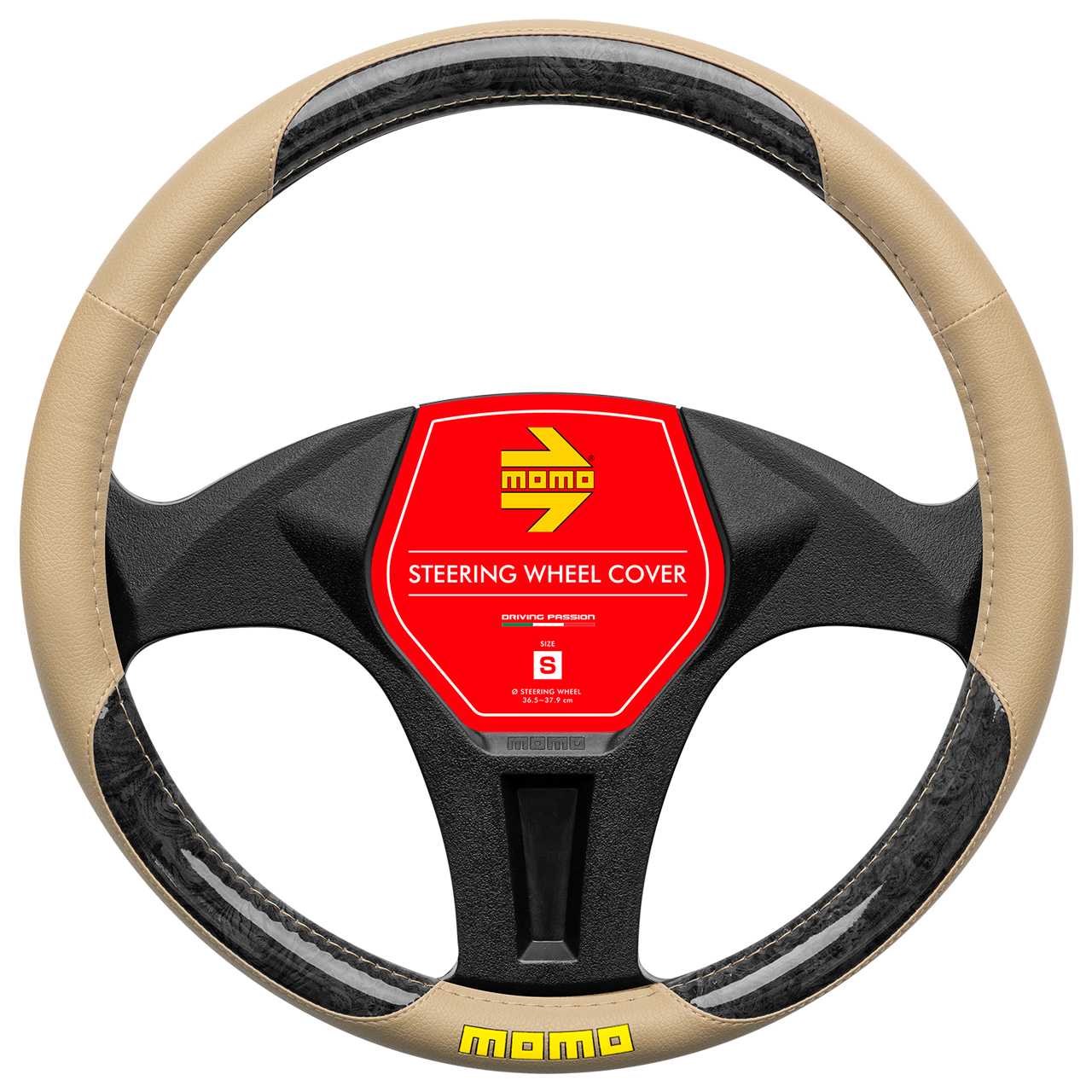 MOMO MOMO モモ ステアリングカバー FUN ファン WFUBRSJ RED and White