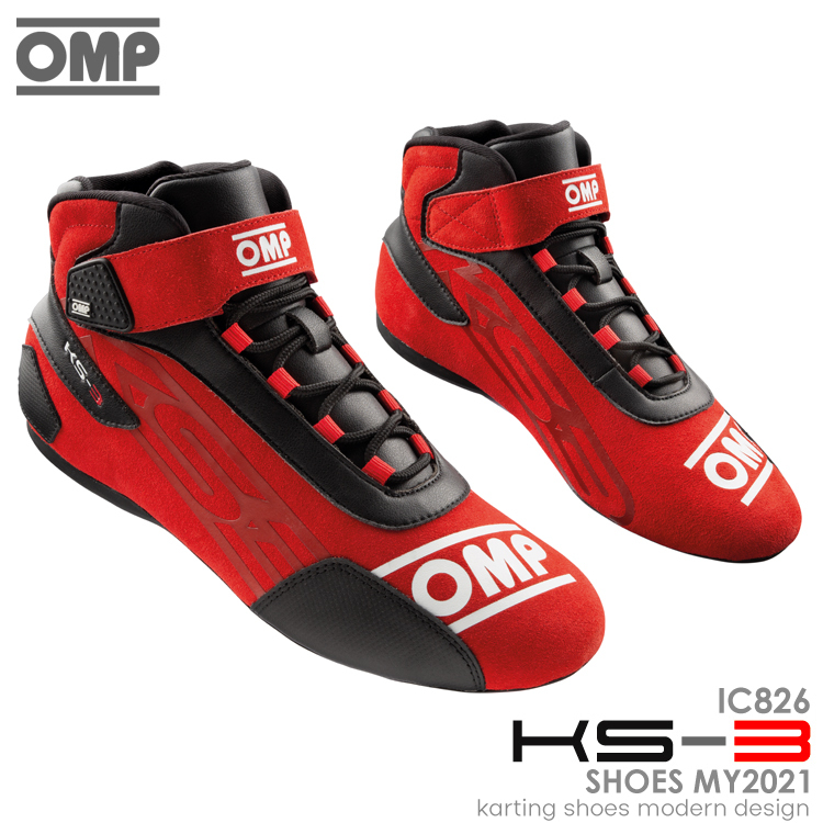 OMP KS-3 SHOES MY2021 красный (060) рейсинг обувь карт * пробег . для (IC826060)
