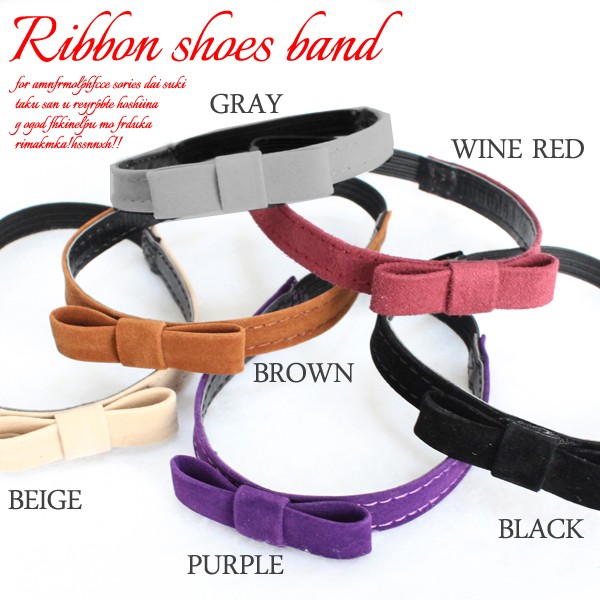 SB-020[6 color development ] pumps . Fit! suede ribbon design. shoes band [2 piece 1 collection ] shoes accessory / pumps belt / mules band / Dance /