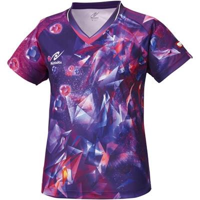 nitak(Nittaku) ping-pong lady's uniform Sky crystal shirt NW-2168 purple (50) 2XO