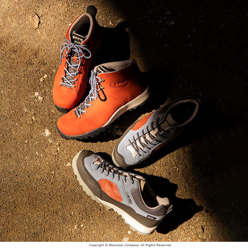  высокий Tec HI-TEC спортивные туфли мужской женский уличная обувь водонепроницаемый водонепроницаемый изменение шнур надеть обувь ...HT HKU11 AORAKI WP голубой /R/W [22.5cm распродажа ]