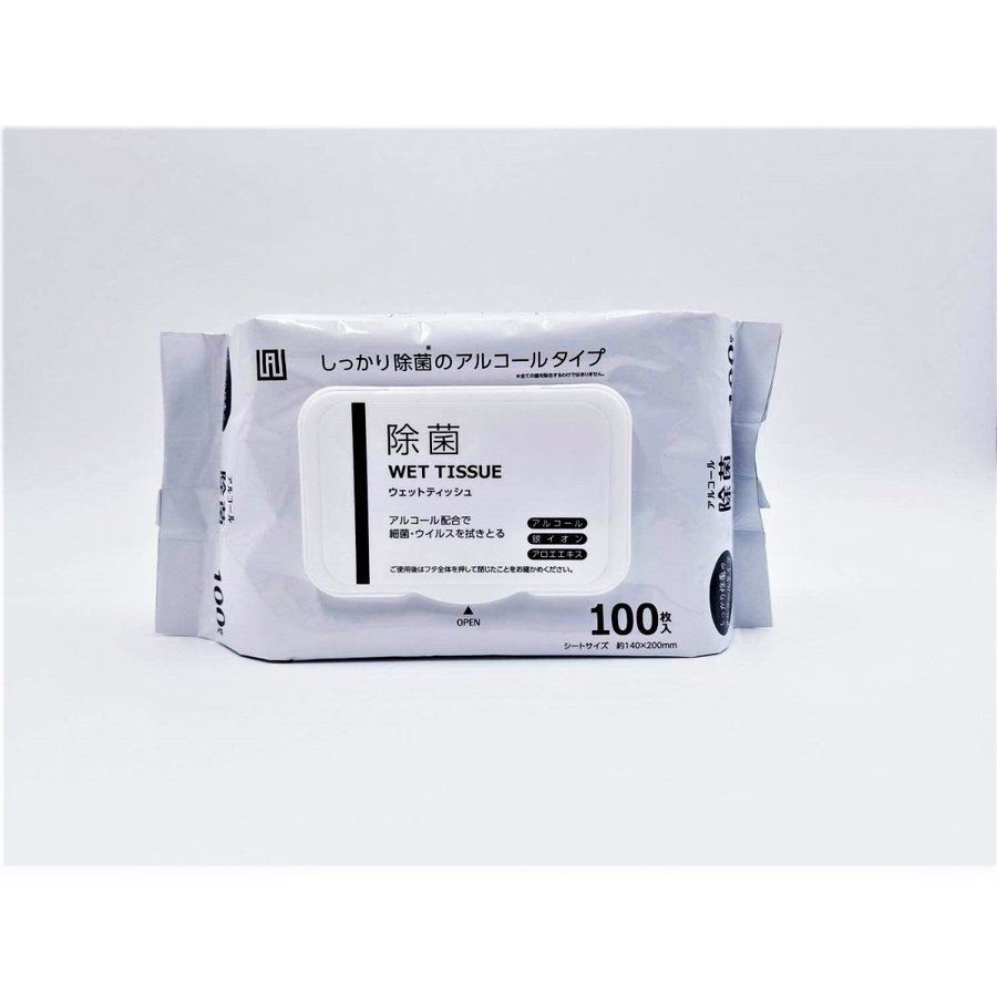 AI-WILL large size thick alcohol bacteria elimination wet wipe cover attaching 100 sheets insertion 6 sack set ....