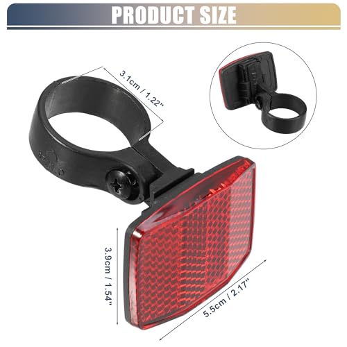 X AUTOHAUX bicycle reflector 3.1cm 1.22" ID bicycle warning reflector bicycle accessory plastic red color 