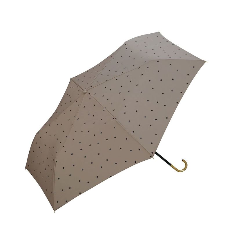 Wpc. 雨傘 折りたたみ傘 ミルキードット ミニ 6375-011（ブラウン） レディース晴雨兼用傘の商品画像