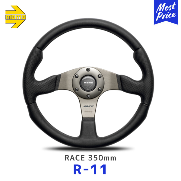 MOMO MOMO モモ RACE R-11 348mm（ブラック/ダークグレイ） ハンドル