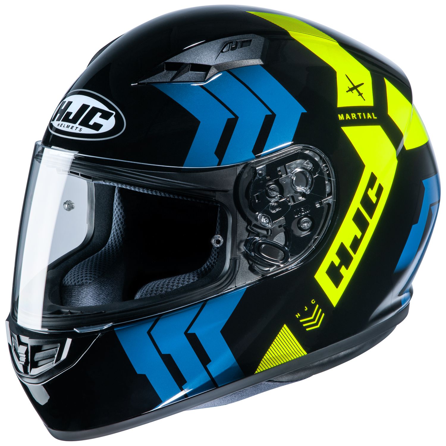 RS TAICHI CS-15 マーシャル Mサイズ（57-58cm） BLACK/BLUE/YELLOW バイク用　フルフェイスヘルメットの商品画像