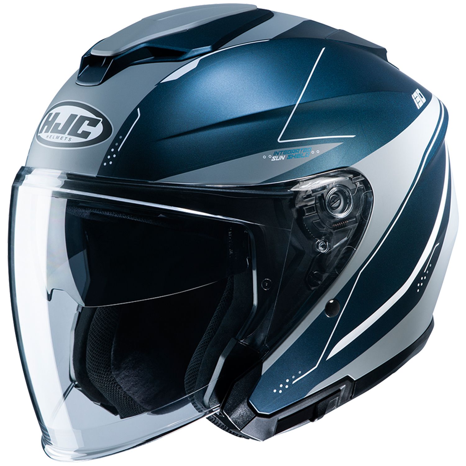 RS TAICHI i30 スライト HJH215NV71L Lサイズ（58-59cm） ネイビー/グレー バイク用　ジェットヘルメットの商品画像
