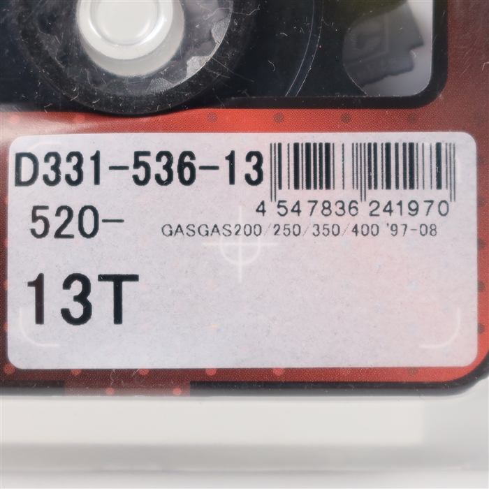 * exhibition goods GasGas /GASGAS 200/250/350/400/450 DRC DURA sprocket front 520 size 13 number (D331-536-13)