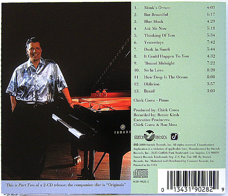 [ used ]CHICK COREA сhick *ko rear | SOLO PIANO STANDARDS ( foreign record CD)