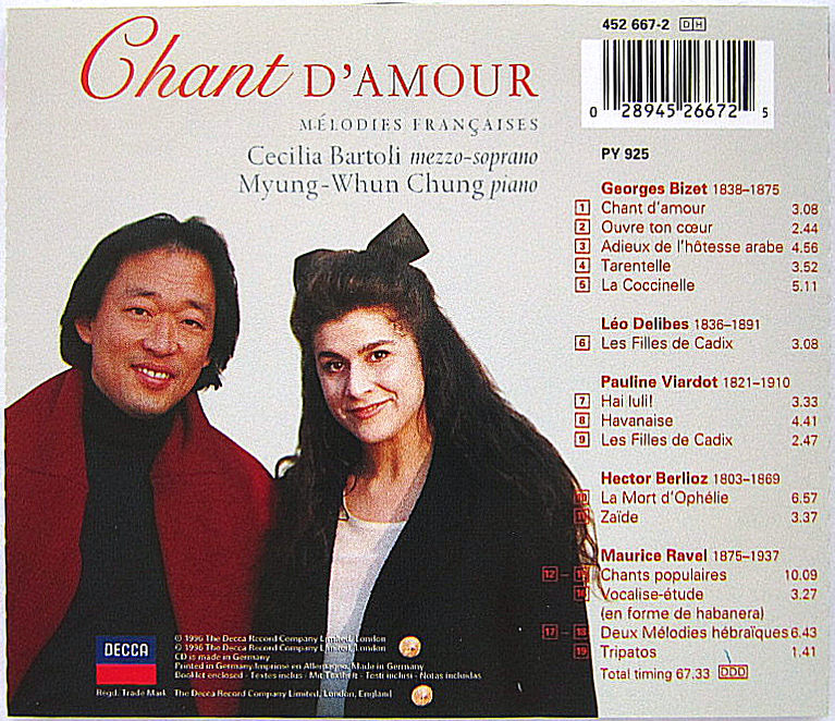 [ used ]CECILIA BARTOLI che chi- rear * bar toli| CHANT D'AMOUR ( foreign record CD)