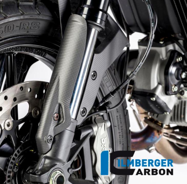  carbon front fork cover left mat DUCATI Scrambler (Scrambler Icon 2015-/Cafe Racer 2017-/Classic 2015-/Full Throttle 2015-)