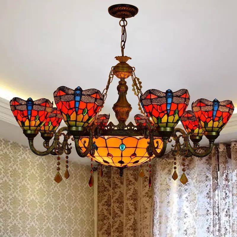 A30502 stained glass. pendant light gorgeous ceiling lighting stained glass lamp glasswork goods 