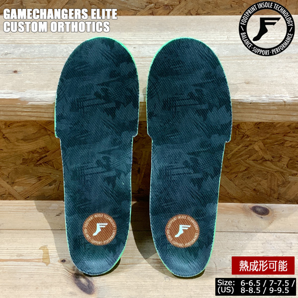  foot принт игра changer Elite custom o-sotiksFP GAMECHANGERS ELITE CUSTOM ORTHOTICS серый утка сноуборд средний .