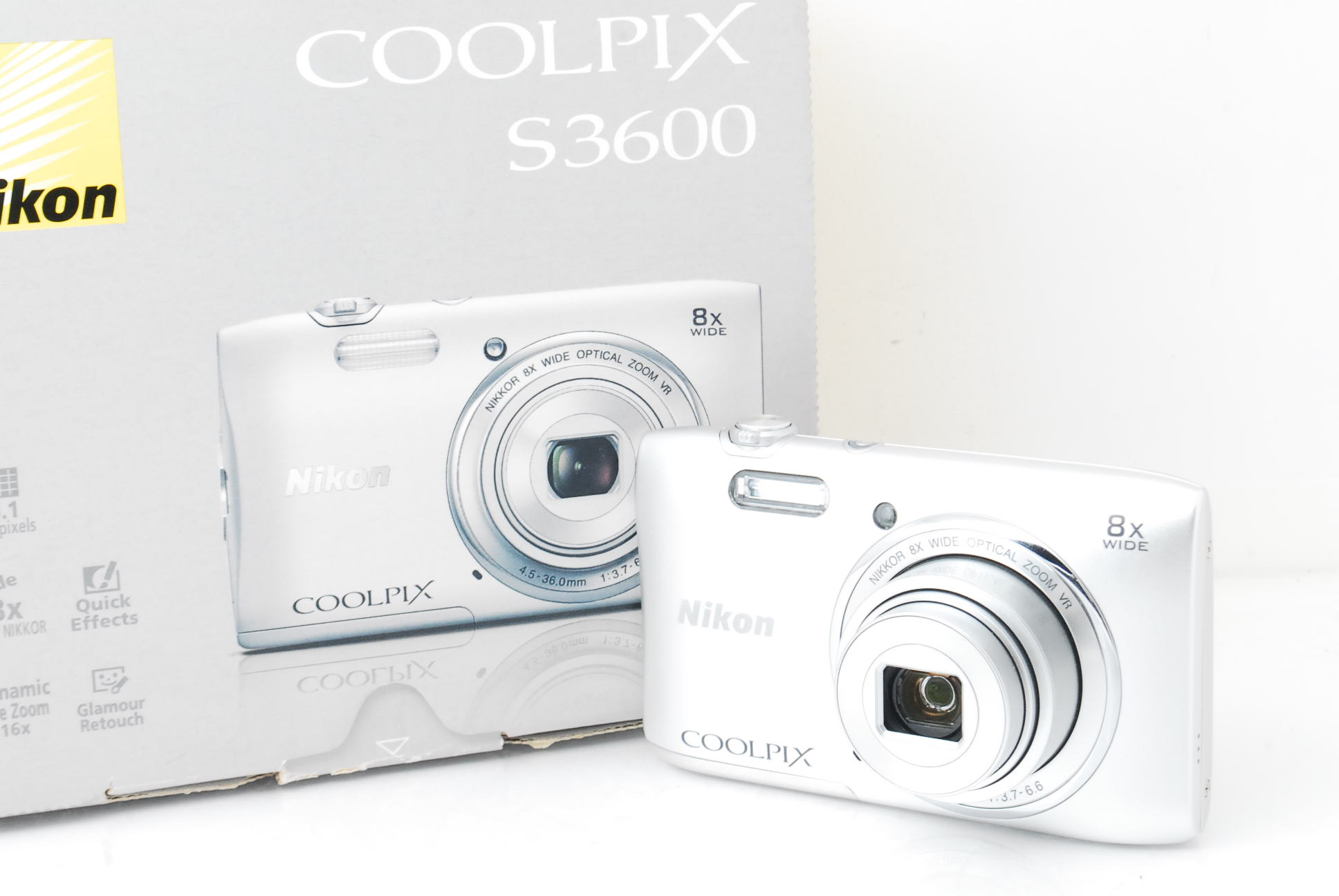 ニコン クールピクス COOLPIX S3600（クリスタルシルバー） コンパクト