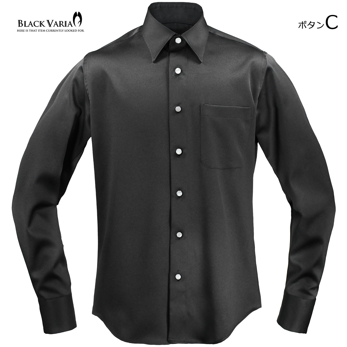 新発売の BlackVaria サテンシャツ ラインストーンボタン ドレスシャツ パウダーサテン レギュラーカラー パーティー mens 21170  - www.el-services.fr