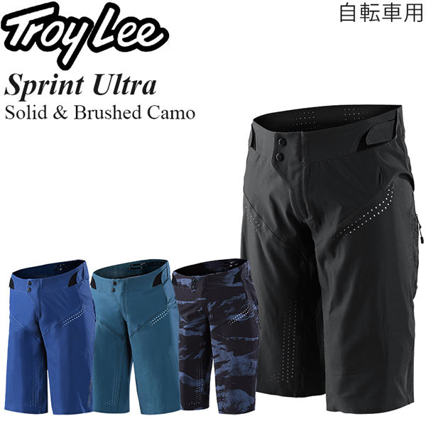 Troy Lee шорты велосипед для Sprint Ultra Solid &amp; Brushed Camo brush to утка черный /34