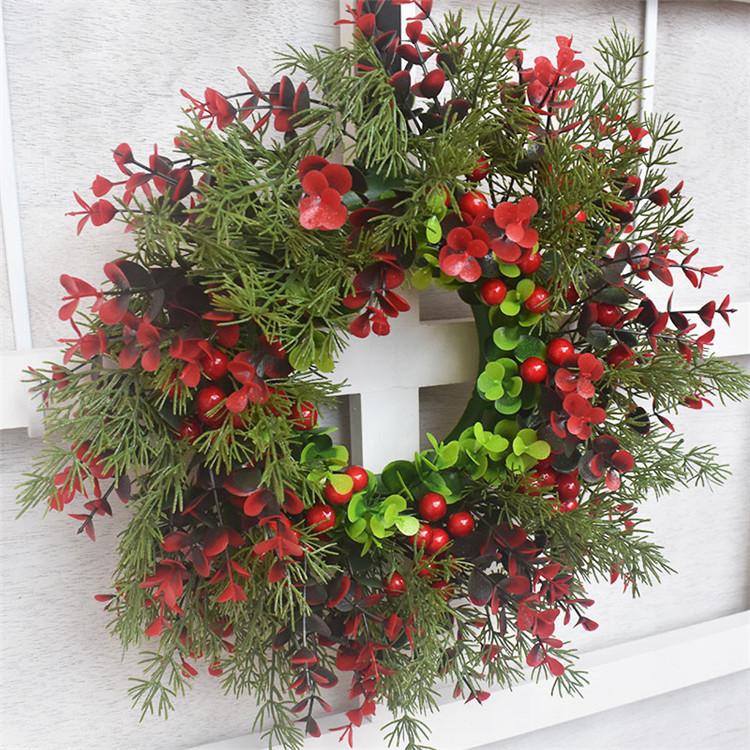  Christmas wreath Christmas decoration flower gift flower wheel lease store ornament entranceway garden equipment ornament door Galland part shop decoration ornament New Year decoration new year decoration 