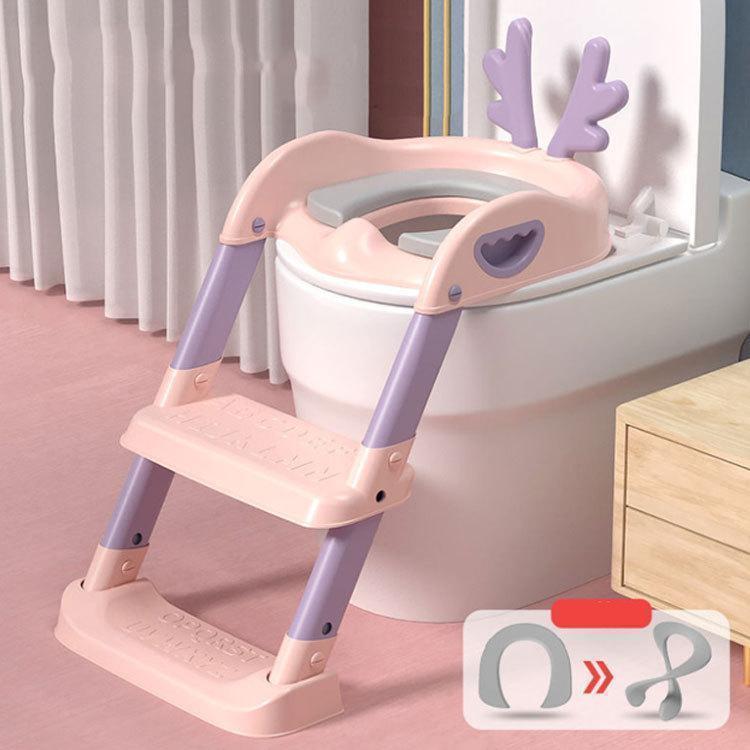  вспомогательный стульчак подножка складной лестница ребенок туалет вспомогательный стульчак детский туалет тренировка горшок симпатичный дизайн заяц уголок олень уголок .... вспомогательный стульчак 