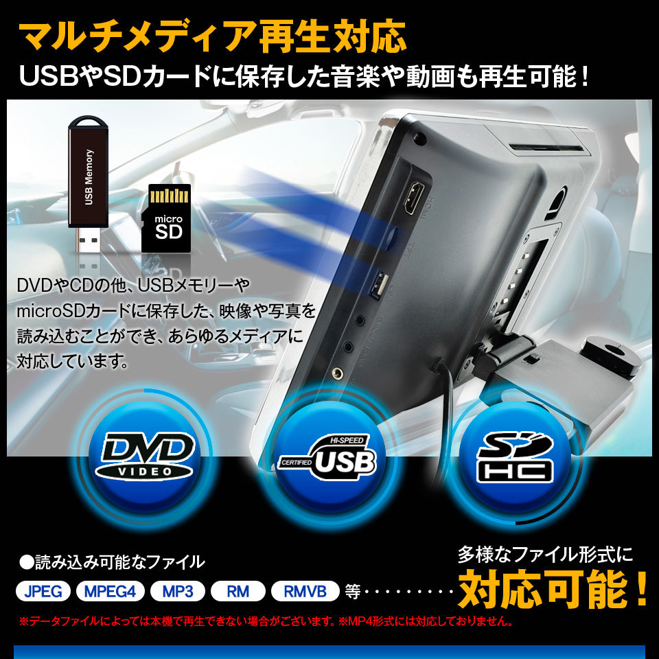 豪華で新しい ヘッドレストモニター 11 6インチ 取り付け Hdmi入力 Dvdプレイヤー 車載 高画質 Ips液晶搭載 スロットイン リアモニター Hd1106 Whitesforracialequity Org